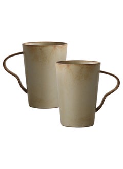 Perfii Set of 2 Ceramic 270ml Coffee Mugs with Handle for a Perfect Cup of Coffee or Tea  - Image 1