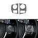 PJFUS Real Premium Carbon Fiber Car Dashboard Control Button Panel Frame Soft Sticker Compatible with Toyota Corolla 2014 2015 2016 2017 2018 Auto Interior Accessories Black 2pcs - Image 2