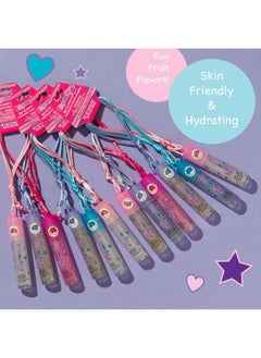 Expressions 12pc Lip Gloss Necklace, Fruit Flavored Lip Gloss Set, Lip Gloss Value Pack, Teen Girls Party Favors, Non Toxic Lip Gloss Necklaces For Girls  - Image 2