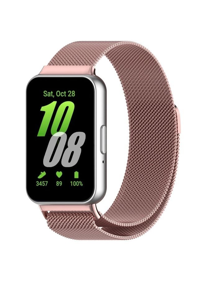 Generic - Replacement Strap For Samsung Galaxy Fit 3 Milanese Metal Steel Mesh Watch Band Pink - Image 1