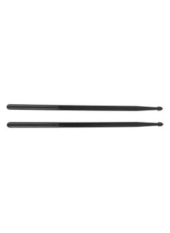 2PCS Nylon Drumsticks Exercise Drum Stick Replacement Portable Drum Rods for Percussion Instrument Black