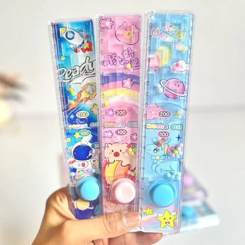 SHAKTISM Scale Ruler Set with Water Ball Game & Puzzle, 20 cm, Kids Stationery Gift Random Colour 2 Pieces (CapyBara) - Image 5