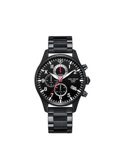 Men's Chronograph Round Shape Stainless Steel Wrist Watch KKAV8205 - 43 Mm