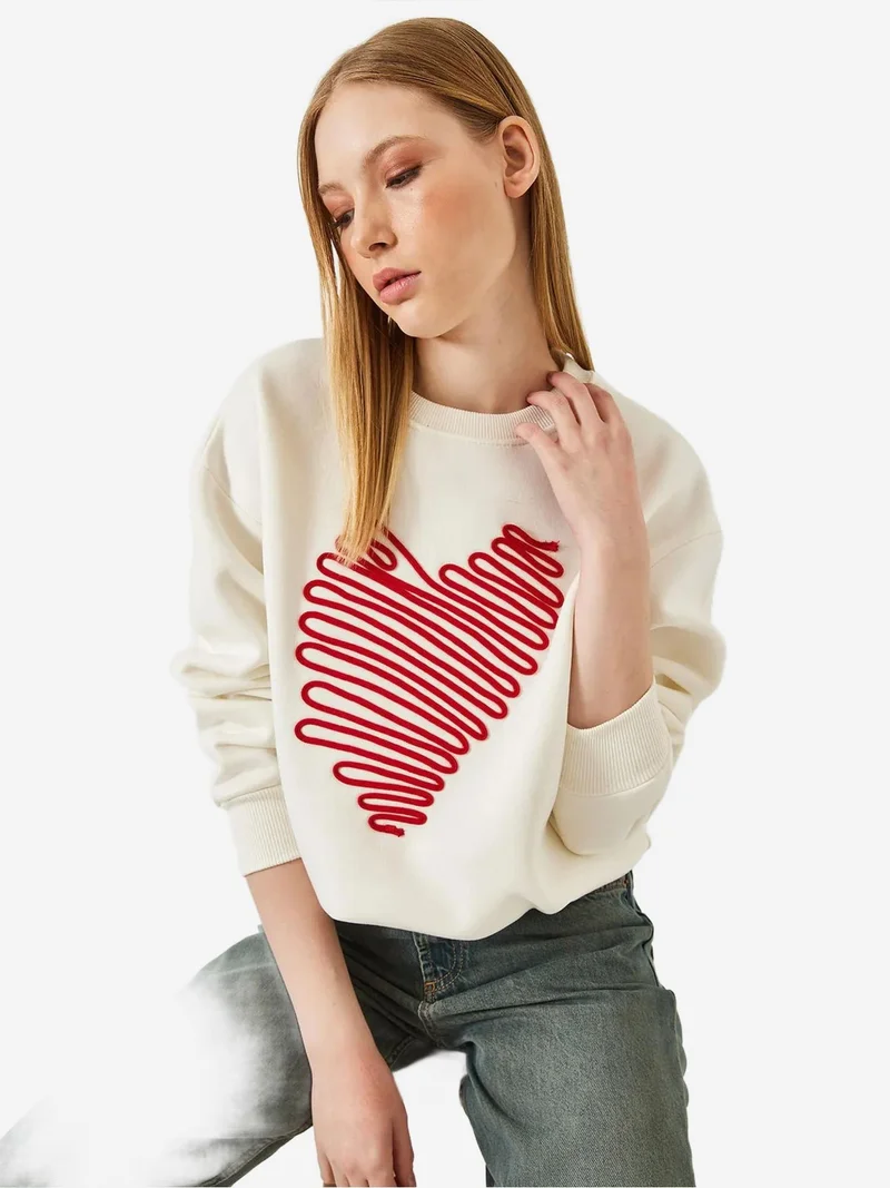 بيانكو لوتشي بلوفر قطني مطرز بياقة دائرية من لوتشي