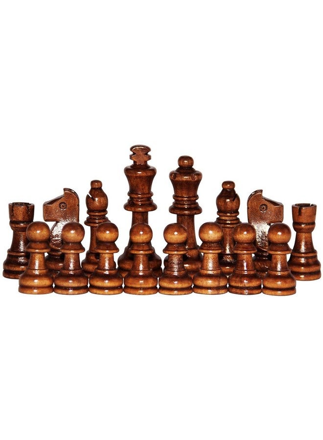 Wooden Chess Set with 32 Pieces, White and Dark Brown - Image 5