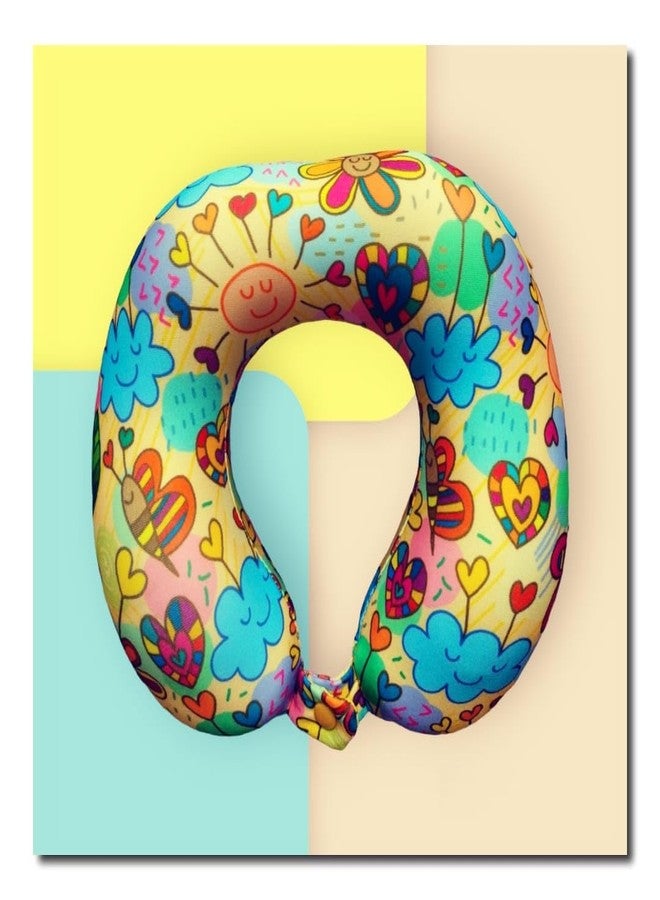 TEMSON Luxurious Portable Travel Pillow - Soft Fabric Neck Pillow Travel for Men, Women & Kids, Neck Travel Pillow for Air Travel, Flight Pillow for Neck Support - Image 3