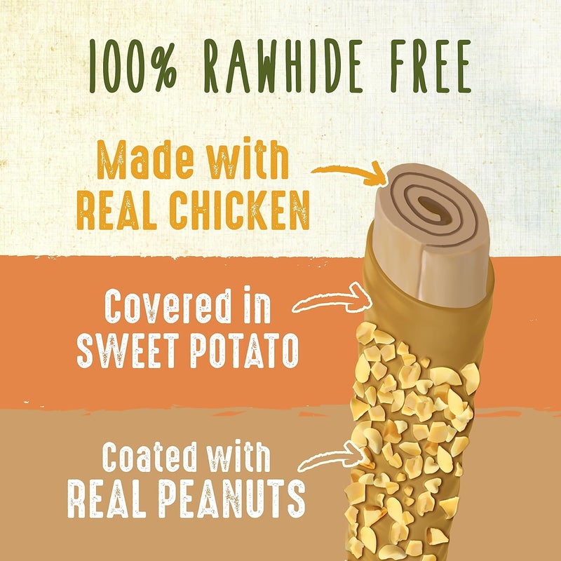 Cadet Smart Hide Rawhide Free Dog Treats  Peanut Coated 2 Count - Image 2