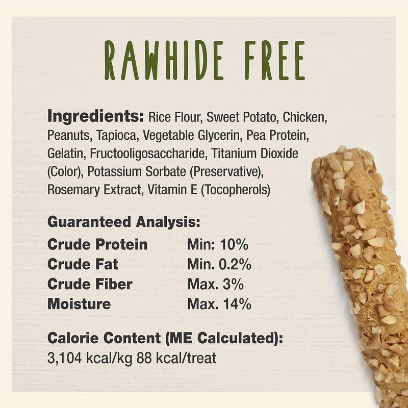 Cadet Smart Hide Rawhide Free Dog Treats  Peanut Coated 2 Count - Image 4