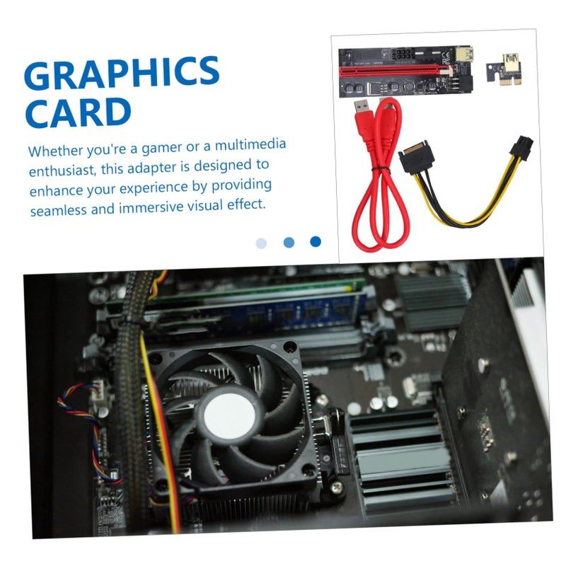 بطاقة تمديد منفذ PCI E 1X إلى 16X لـ GPU خارجي للابتوب والكمبيوتر المكتبي والتعدين - أسود - Image 4