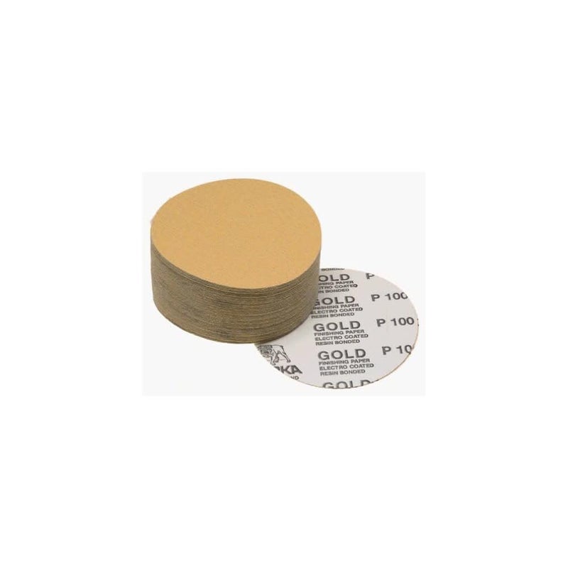 Mirka Gold Adhesive Sandpaper Discs / 5 inch/Grit 80 / No-Hole/PSA Sanding Disc / 100 pcs /â€Ž for Orbital Sander, Sand Paper Pads for Wood, Composites, Automotive / 23-388-080 - Image 2