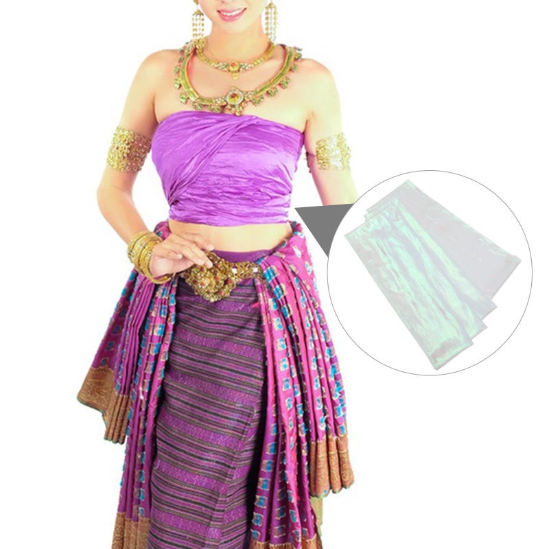 White Gradient Laser Organza Fabric For Dress DIY Clothing Decoration Sewing Craft Material - Image 4