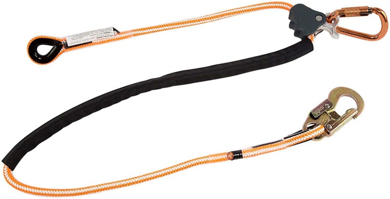 حبل تحديد المواقع ProClimb Arborist من Pelican Rope - حبل بوليستر بطول 1/2 × 10 قدم مع خطاف فولاذي - قابل للتعديل عالي الوضوح ومعتمد من ANSI/OSHA لتحديد مواقع العمل وتسلق الأشجار - Image 1