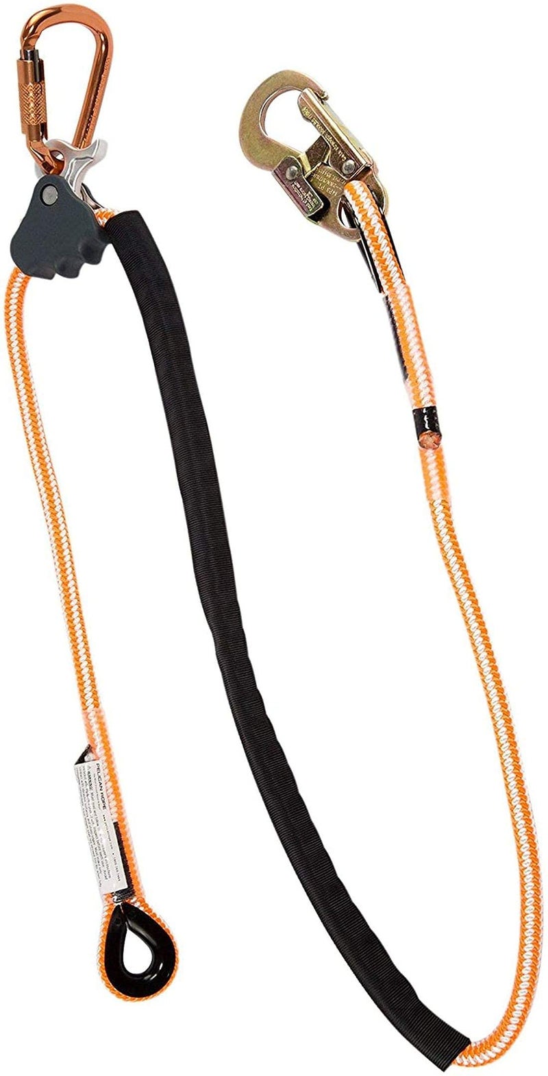حبل تحديد المواقع ProClimb Arborist من Pelican Rope - حبل بوليستر بطول 1/2 × 10 قدم مع خطاف فولاذي - قابل للتعديل عالي الوضوح ومعتمد من ANSI/OSHA لتحديد مواقع العمل وتسلق الأشجار - Image 4