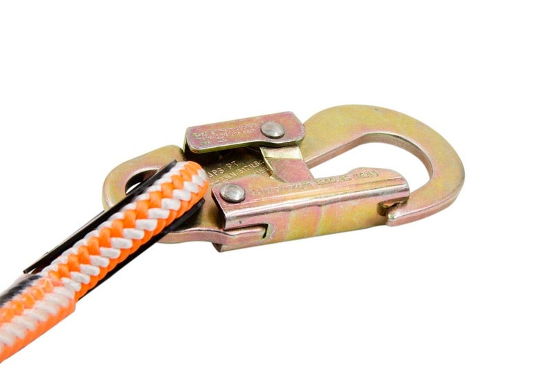 حبل تحديد المواقع ProClimb Arborist من Pelican Rope - حبل بوليستر بطول 1/2 × 10 قدم مع خطاف فولاذي - قابل للتعديل عالي الوضوح ومعتمد من ANSI/OSHA لتحديد مواقع العمل وتسلق الأشجار - Image 2