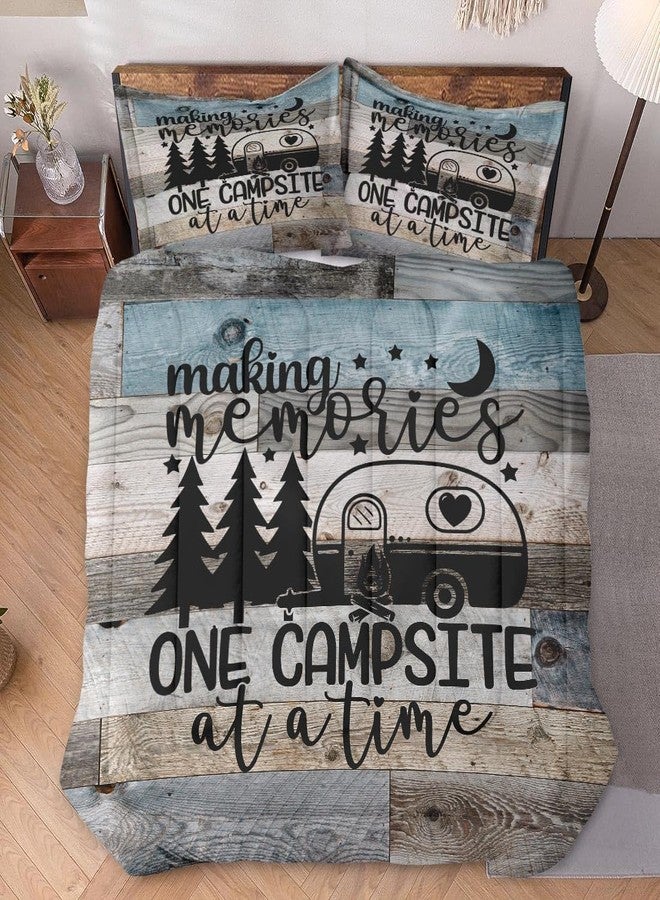 WeCozy Queen Size Comforter Set with 2 Pillowcases, Inspirational Vintage Winter Retro Camp Soft 3 Pcs Bedding Set for Kids and Adults Bedroom Bed Decor - Image 2