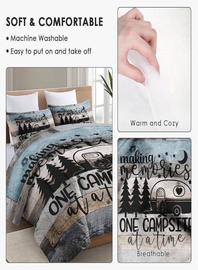 WeCozy Queen Size Comforter Set with 2 Pillowcases, Inspirational Vintage Winter Retro Camp Soft 3 Pcs Bedding Set for Kids and Adults Bedroom Bed Decor - Image 5