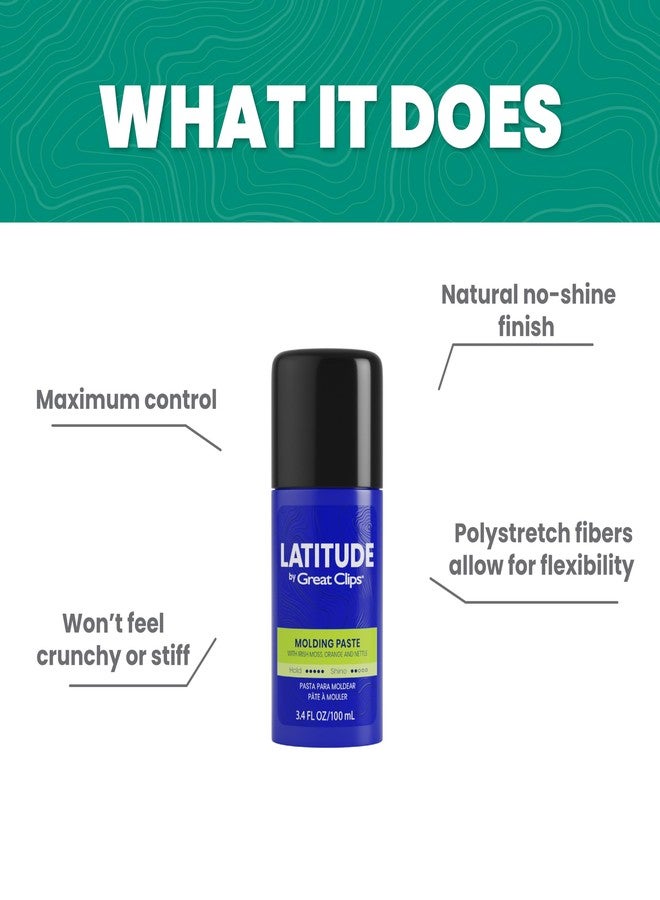 GREAT CLIPS LATITUDE Molding Paste | Hair Gel for Men | High Hold + Low Shine | 3.4oz - Image 3