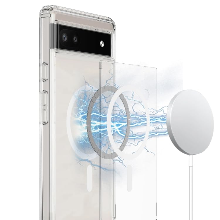 CASENED Clear Magnetic Case for Google Pixel 6a-Magnetic Style, Protective, Transparent - Image 2