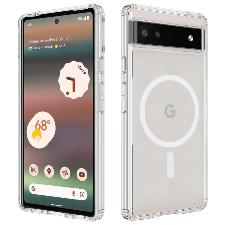 CASENED Clear Magnetic Case for Google Pixel 6a-Magnetic Style, Protective, Transparent - Image 1