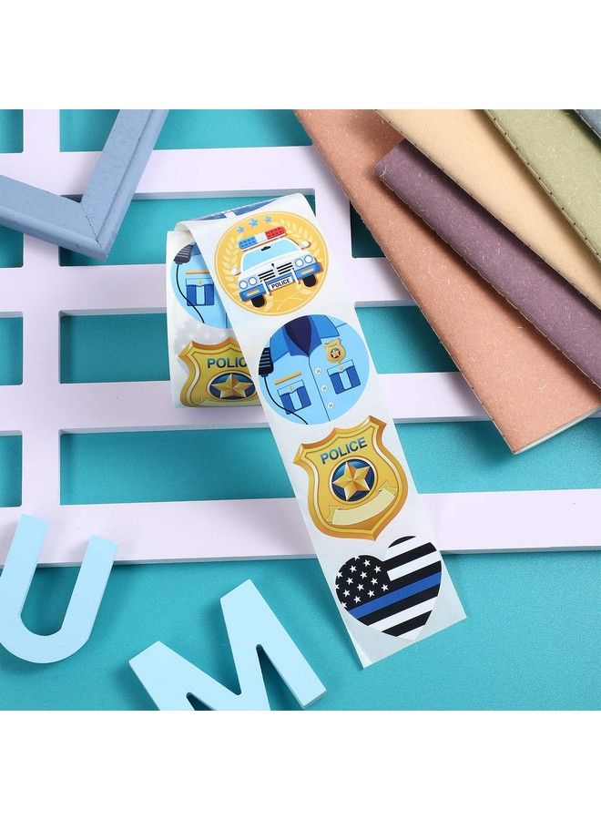 Outus 600 Pcs Police Stickers For Kids Police Party Favors Badge Stickers Police Officer Party Stickers Police Roll Name Tag Label Sticker Decals For Kids Police Birthday Party Supplies - Image 5