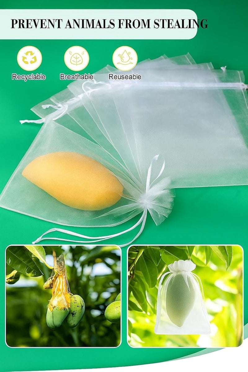 ZIMBLE Protection Net Bags for Mango, Guava & Pomegranate | Reusable Insect Cover Mesh for Garden & Tree Plants | Breathable Anti-Insect Netting for Farm Use (60) - Image 2