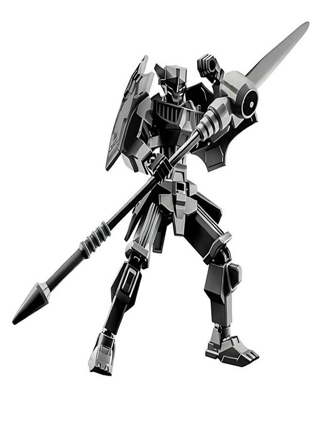 Action Figure, Robot Toy for Kids and Collectors, Dummy 13 Action Figure with Articulated Joints, Black Robot Action Figure for Desktop Decor, Photography Props and Display Collection
