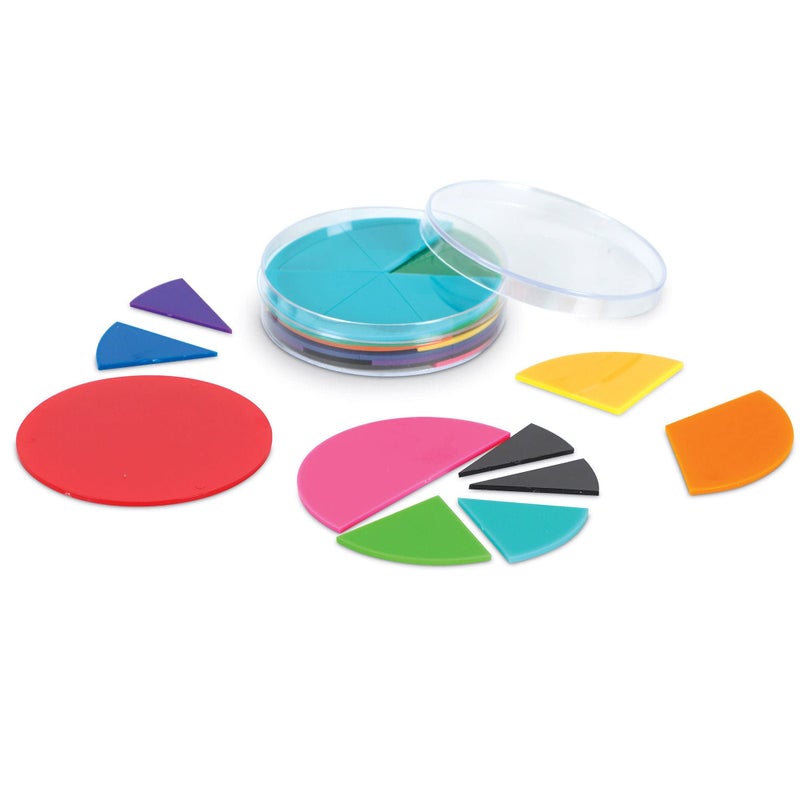 Learning Resources Rainbow Fractions Deluxe Circles with Storage, 9 Circles, Ages 6+, Multicolor (LER0617) - Image 3
