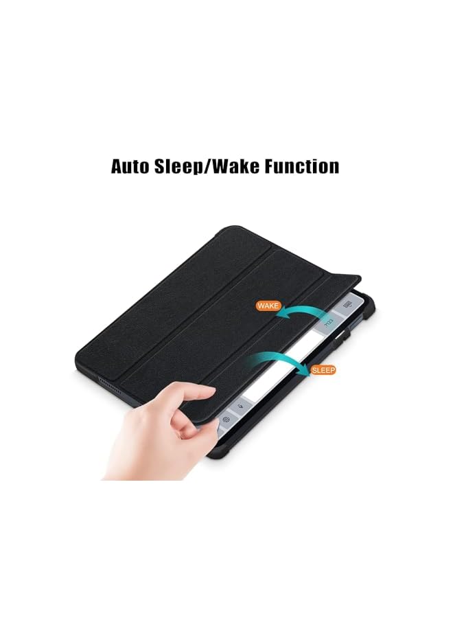 Excefore Case For Xiaomi Pad 6 Pad 6 Pro Slim Stand Hard Back Shell Cover With Auto Wake And Sleep Tri Fold Slim Lightweight Hard Shell Smart Protective Cover Black 11 Inch - Image 3