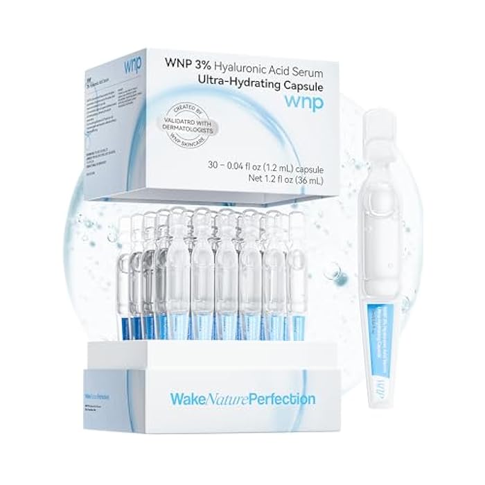 WNP Hyaluronic Acid Serum 3% for Face with 4D Multi-Layer Hydration | Ultra Hydrating Anti-Aging Serum | Moisturizer for Dry & Sensitive Skin | Pre-Makeup Skincare | Single-Use Vials 30PCS - Image 1