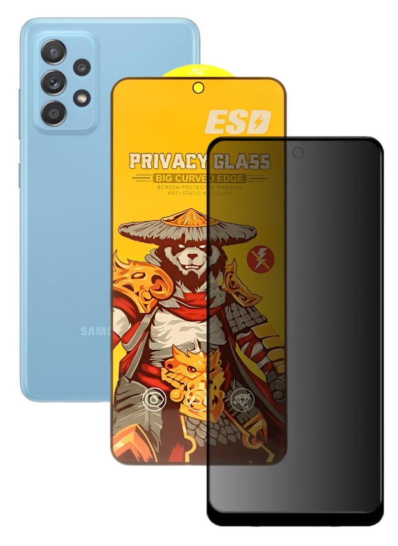 ESD Tempered Dustproof Privacy Glass Screen Protector Compatible For Samsung Galaxy A52 - Image 1
