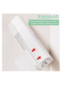 KASTWAVE Wall Mounted Socks Underwear Drawer Organizer, Pull-out Wardrobe Socks Organizer, Transparent Underwear Panties Drawer Storage Box for Socks, Lingerie, Ties, Cosmetic, Kitchen Spice (White)  - Image 5