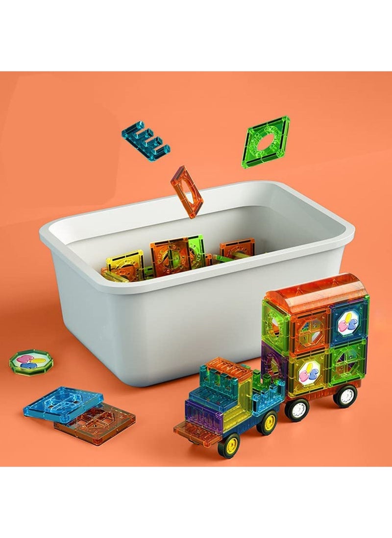 Swift 43 Pcs Magnetic Building Stick Blocks Tiles STEM Toys for Boys and Girls Learning by Playing Games for Toddler Kids Toys Construction Playboards Toys-Inspirational, Educational, Conventional  - Image 3