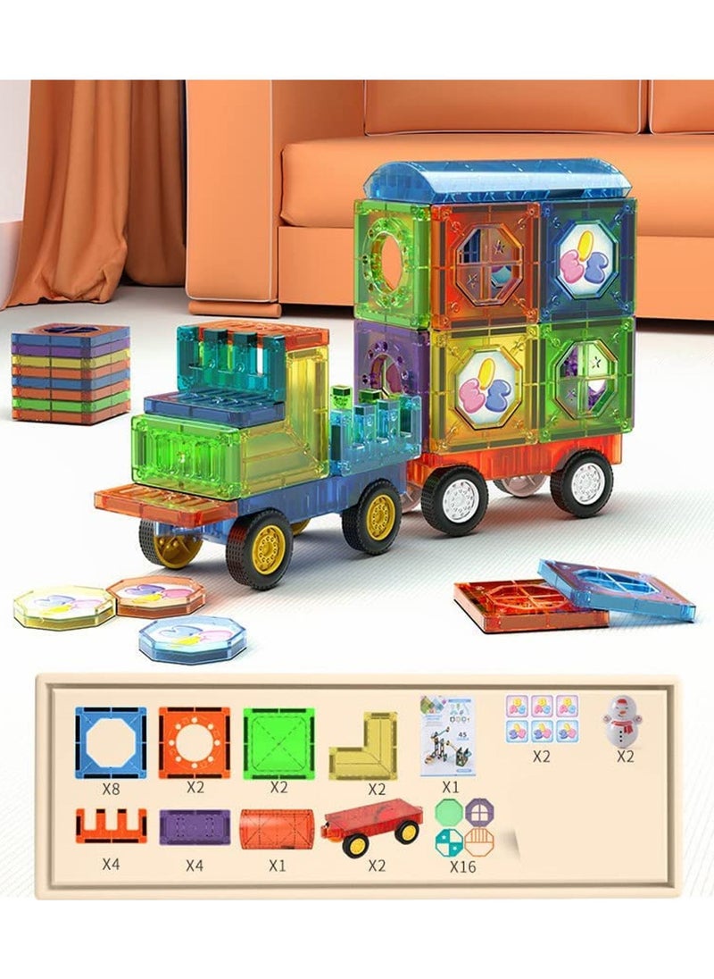 Swift 43 Pcs Magnetic Building Stick Blocks Tiles STEM Toys for Boys and Girls Learning by Playing Games for Toddler Kids Toys Construction Playboards Toys-Inspirational, Educational, Conventional  - Image 2
