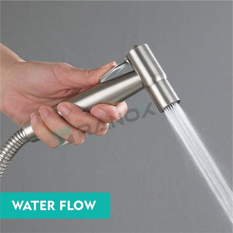 Ranox Health Faucet Set for Bathroom | High Pressure Jet Spray Gun | SS304 Stainless Steel Handheld Bidet Sprayer for Toilet | Leakproof Bidet Spray Gun | Bathroom Accessories (Classic) - Image 3