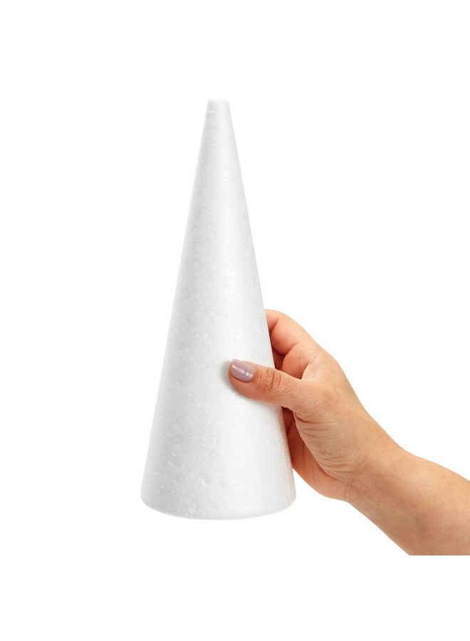Bright Creations 6 Pack Foam Cones for Crafts, DIY Art Projects, Handmade Gnomes, Trees, Holiday Decorations (3.8 x 9.5 in) - Craft Cones - Foam Tree Cones - Image 4