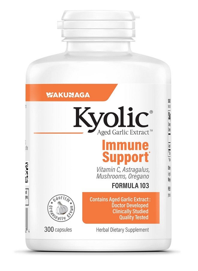 kyolic Aged Garlic Extract Formula 103 Immune Support 300 Capsules (Packaging May Vary) - Image 1