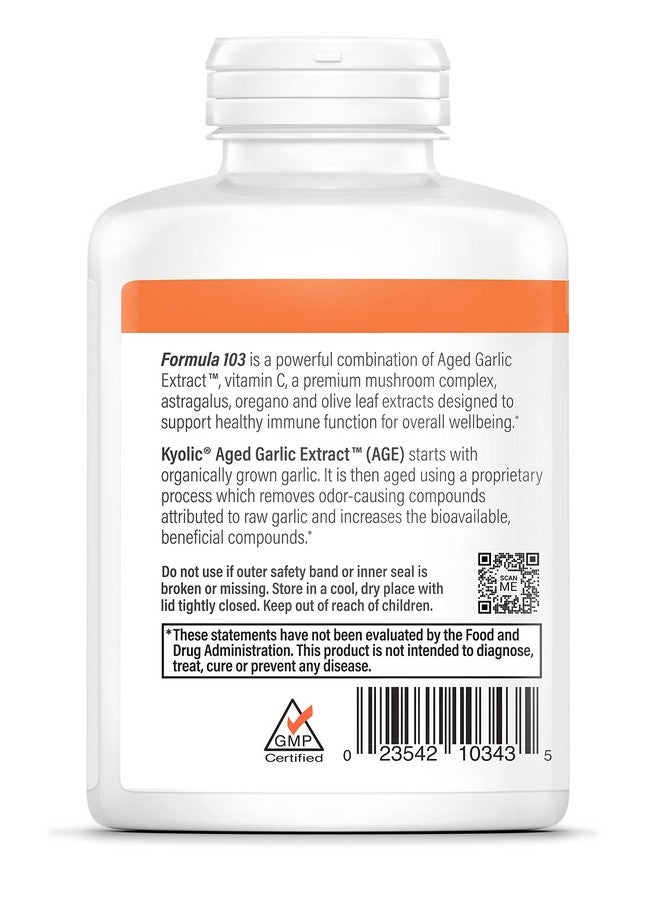 kyolic Aged Garlic Extract Formula 103 Immune Support 300 Capsules (Packaging May Vary) - Image 3