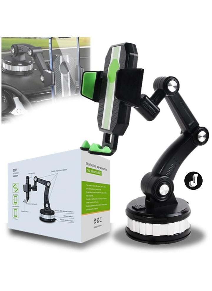 JAJEEK "New Phone Mount for Car Center Console Stack – Super Adsorption Suction Cup Holder, Universal Phone Mount for Dashboard & Console, Green" - Image 1