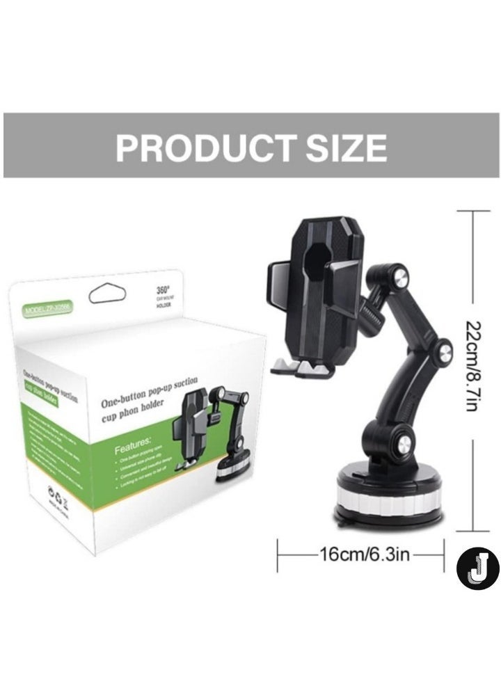 JAJEEK "New Phone Mount for Car Center Console Stack – Super Adsorption Suction Cup Holder, Universal Phone Mount for Dashboard & Console, Green" - Image 3