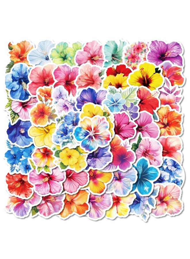 NIBEMINENT 50 Pcs Various Flowers Deco Kit Waterproof Stickers, High Definition Printing Bright Colors, Suitable for Laptop Skateboard Luggage Water Bottle Guitar DIY - Image 2