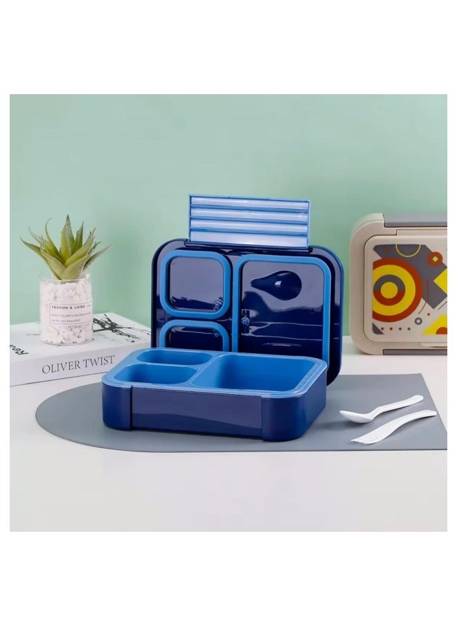 GGEROU Lunch Box,Bento Box Kids,Leakproof Lunch Box Containers,Mom’s Choice Lunch Box,No BPA Bento Box for Kids,Lunch Box with Spoon Fork,Microwave and Dishwasher Safe,1180ML/23 * 17 * 6.7cm  - Image 5