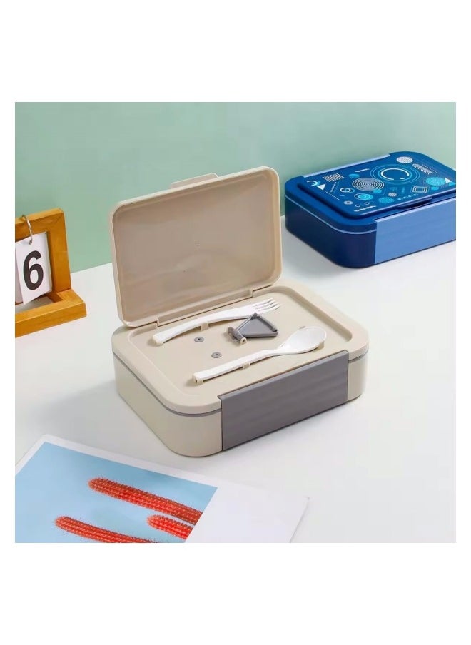 GGEROU Lunch Box,Bento Box Kids,Leakproof Lunch Box Containers,Mom’s Choice Lunch Box,No BPA Bento Box for Kids,Lunch Box with Spoon Fork,Microwave and Dishwasher Safe,1180ML/23 * 17 * 6.7cm  - Image 3