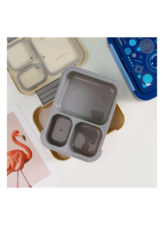 GGEROU Lunch Box,Bento Box Kids,Leakproof Lunch Box Containers,Mom’s Choice Lunch Box,No BPA Bento Box for Kids,Lunch Box with Spoon Fork,Microwave and Dishwasher Safe,1180ML/23 * 17 * 6.7cm  - Image 2