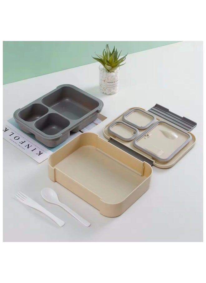 GGEROU Lunch Box,Bento Box Kids,Leakproof Lunch Box Containers,Mom’s Choice Lunch Box,No BPA Bento Box for Kids,Lunch Box with Spoon Fork,Microwave and Dishwasher Safe,1180ML/23 * 17 * 6.7cm  - Image 4