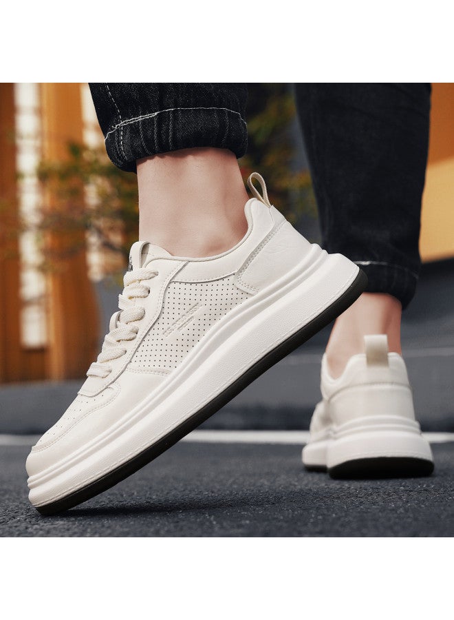 U.S. Polo Assn. Autumn Versatile Casual Sneakers Comfortable Breathable Thick-soled White Shoes Men - Image 3