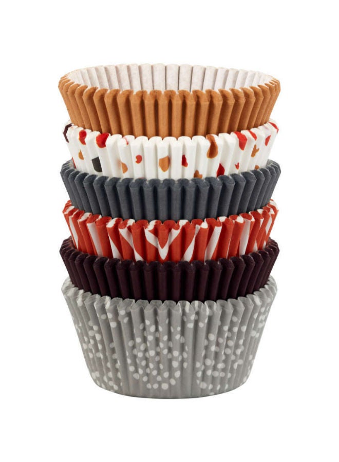 Wilton أكواب الخبز القياسية المطبوعة باللون البني والبرتقالي والرمادي والمحايد من ويلتون، 150 كوبًا - Image 3