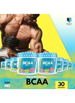 Muscle Rulz Muscle Rulz BCAA+B6-6000mg BCAA - 30 Servings (Watermelon)  - Image 4