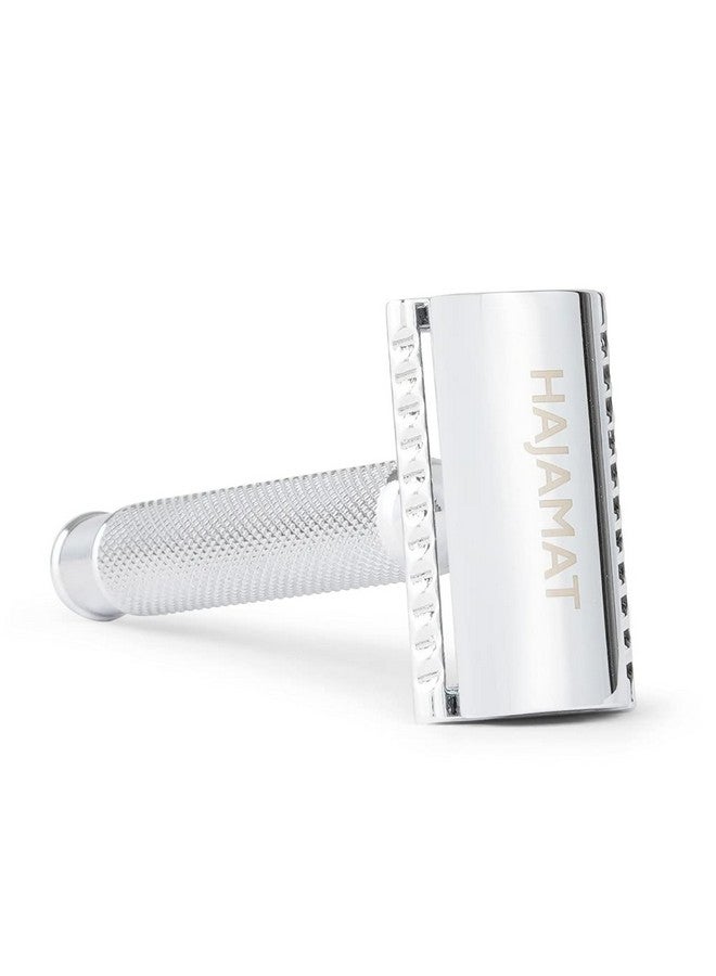 HAJAMAT Scythe Double Edge Safety Razor For Men| Stainless Steel Shaving Razor For Men | Classic Single Blade Razor | Traditional Closed Comb Metal Razor| Chrome Finish | Fits All Double Edge Blades - Image 1