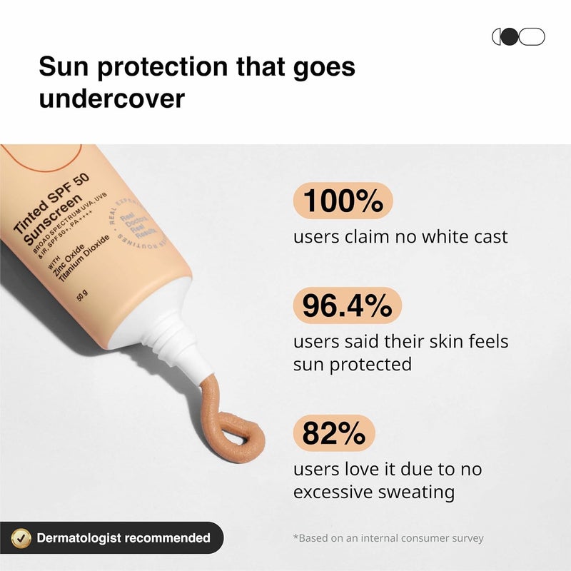 Cureskin كريم واقي الشمس المعدني من كيرسكن بلمسة نهائية غير لامعة مع تلوين SPF 50 PA حماية واسعة الطيف من أشعة الشمس UVA/UVB/IR مع ثاني أكسيد التيتانيوم 50 جرام عبوة واحدة - Image 3