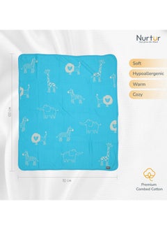 Nurtur Soft Baby Blankets For Boys And Girls 100% Combed Cotton Lightweight Fleece  - Image 2